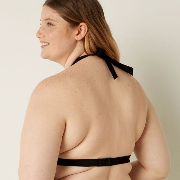 Victoria's Secret PINK Black Ditsy Floral Push-up Triangle Bikini Top - Picture 5 of 9